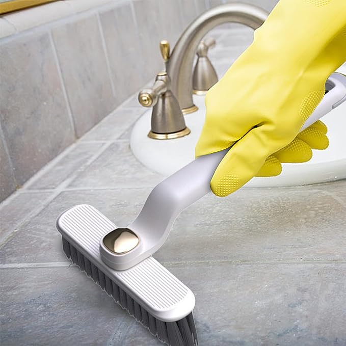 360° Rotating Crevice Cleaning Brush – Bathroom & Kitchen Scrubber