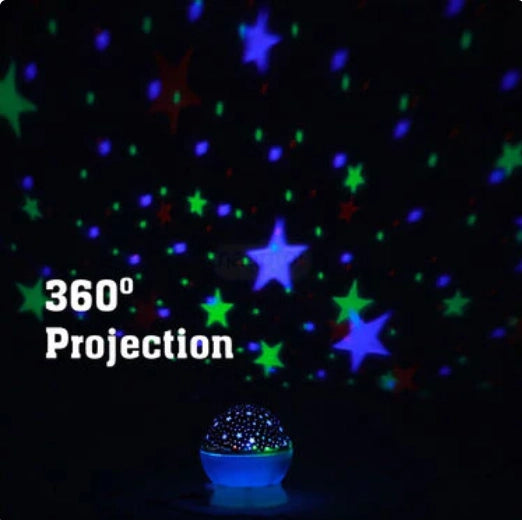 360° Rotating Star Projector Lamp - Color-Changing LED Night Light