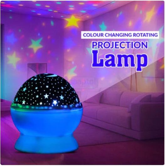360° Rotating Star Projector Lamp - Color-Changing LED Night Light