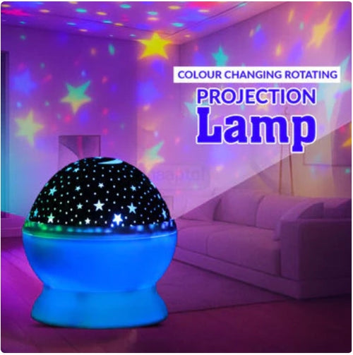 360° Rotating Star Projector Lamp - Color-Changing LED Night Light