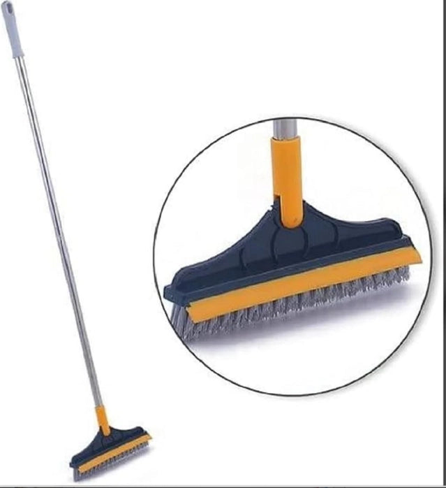 2-in-1 Floor Scrub Brush & Wiper – Tile & Floor Cleaning Tool