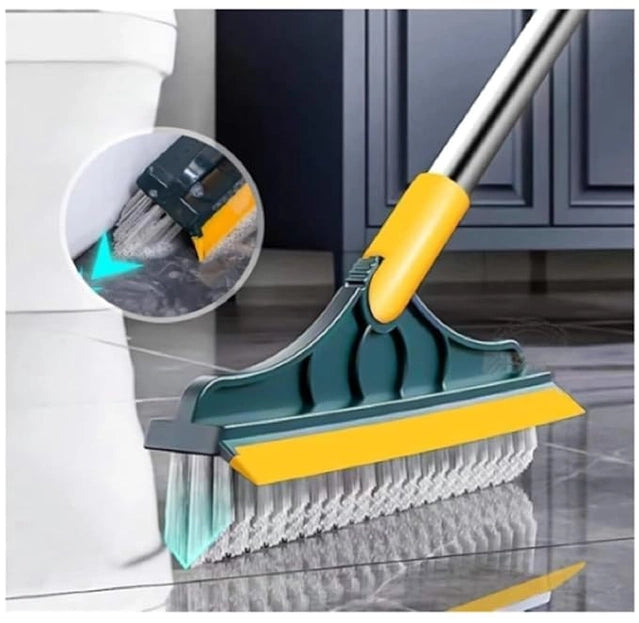 2-in-1 Floor Scrub Brush & Wiper – Tile & Floor Cleaning Tool
