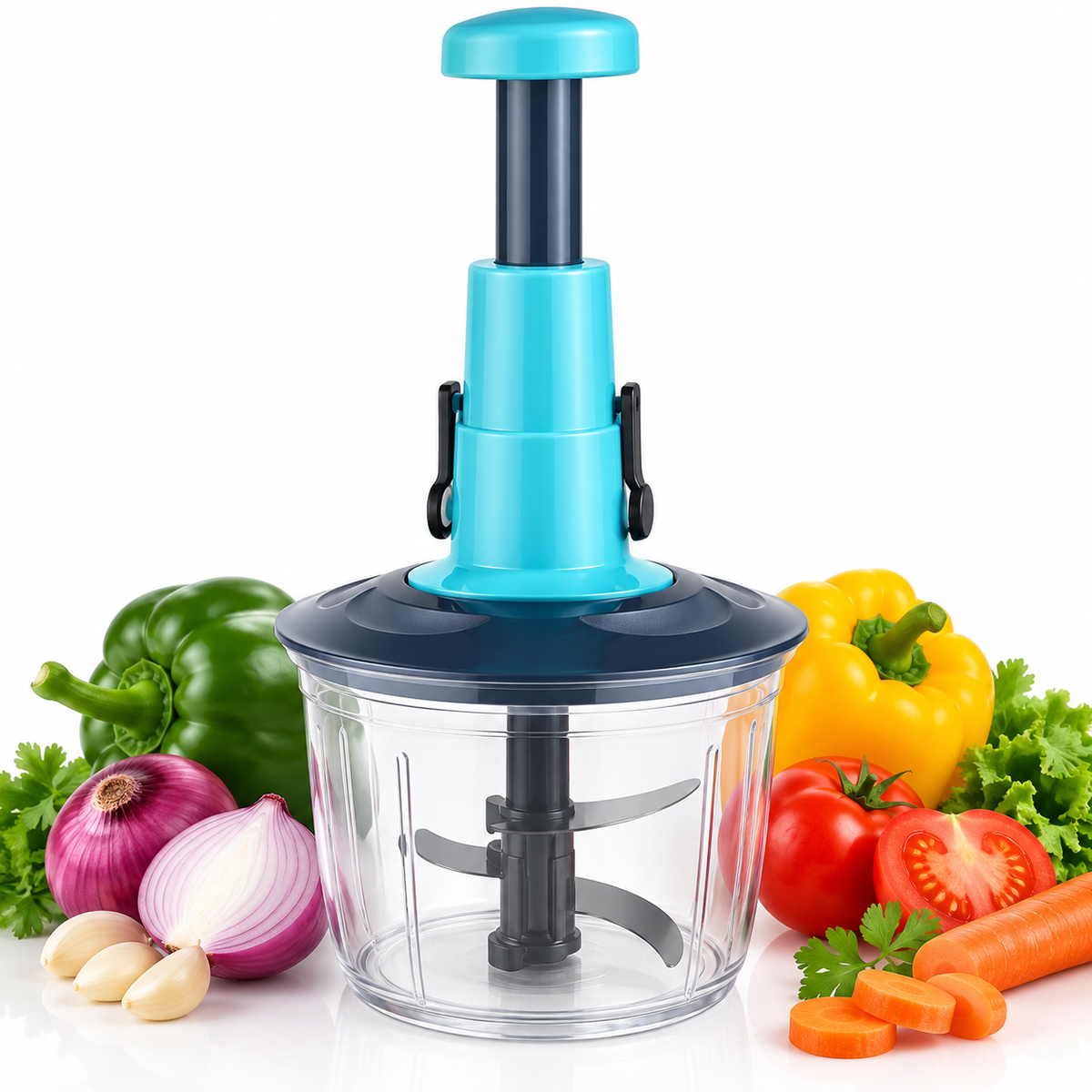 Multi Functional Manual Vegetable Chopper – Hand Press Food Chopper