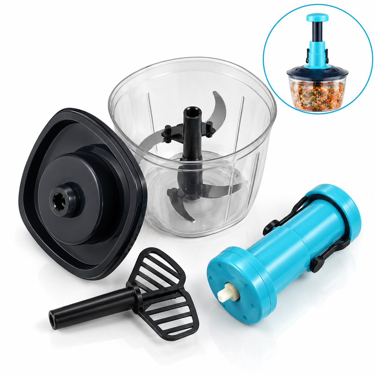 Multi Functional Manual Vegetable Chopper – Hand Press Food Chopper